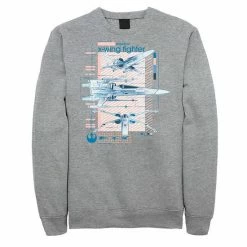 Best Pirce ⭐ Unbranded Men's Star Wars The Rise Of Skywalker X-Wing Details Fleece Graphic Top 👍