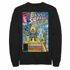 Brand new ✨ Unbranded Men's Marvel Thanos Guide To The Galaxy Silver Surfer Comic Cover Fleece Graphic Top ❤️
