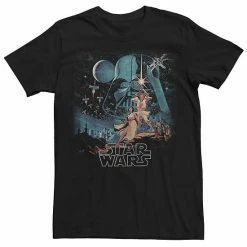 Best Pirce 🔥 Unbranded Men's Star Wars A New Hope Faded Vintage Poster Graphic Tee 👍