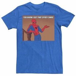 Budget 🌟 Unbranded Men's Marvel Spider-Man You Know I Got That Spidey Swag Graphic Tee ✔️