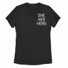 Outlet 🧨 Unbranded Young Adult She Her Hers Left Chest Text Tee 🌟