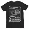 Discount ⌛ Unbranded Men's Star Trek Discovery U.S.S. Shenzhou Schematics Short Sleeve Tee 🔔