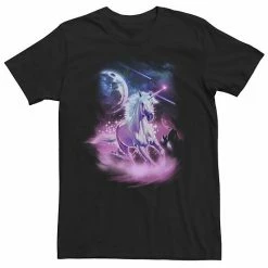 Brand new 👏 Unbranded Men's Unicorn Space Run Poster Graphic Tee ✔️