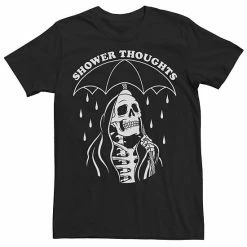 Outlet 🌟 Unbranded Men's Shower Thoughts Grim Reaper Graphic Tee 🥰