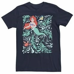 Best reviews of 😉 Unbranded Disney's Little Mermaid Men's Ariel Swirly Seaweed Poster Tee ⌛