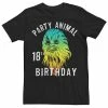 Cheapest 🔥 Unbranded Men's Star Wars Chewie Party Animal 18th 🥳 Birthday Color Portrait Tee 💯