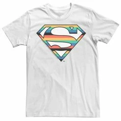 Outlet ✨ Unbranded Men's DC Comics Superman Multi Color Logo Graphic Tee ⭐