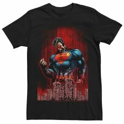 Promo 😀 Unbranded Men's DC Comics Superman Power Flex Skyline Comic Poster Graphic Tee ✨