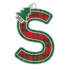 Flash Sale โค๏ธ Unbranded Plaid Monogram ๐ Christmas Ornament โ๏ธ