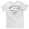 New 🧨 Unbranded Men's DC Comics Superman Black And White Logo Graphic Tee 🥰