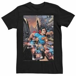 Promo 😀 Unbranded Men's DC Comics Superman Action Poster Graphic Tee 🧨