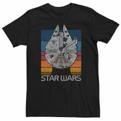 Best Pirce ⭐ Unbranded Men's Star Wars Falcon Retro Rainbow Graphic Tee 🤩
