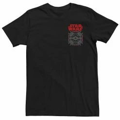 Outlet 😉 Unbranded Men's Star Wars Darth Vader Pattern Left Chest Logo Graphic Tee 🔔