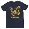 Best Sale ❤️ Unbranded Men's Butterfly Pigeon Humor Graphic Tee 🎉
