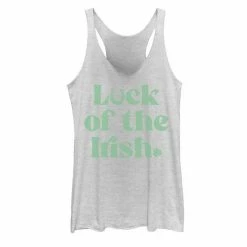 Best deal 👏 Unbranded Juniors' Luck Of The Irish Green Text Charms Tank Top 👍