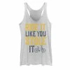 Deals 💯 Unbranded Juniors' "Ride It Like You Stole It" Bicycle Graphic Tank 👍