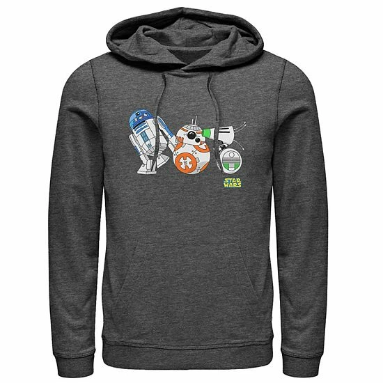 Coupon 🥰 Unbranded Men's Star Wars The Rise Of Skywalker Droid Party Graphic Hoodie 🔔