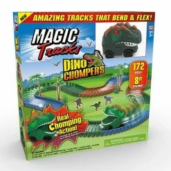 New ❤️ Unbranded Magic Tracks Dino Chompers Dinosaur Cart And Track Playset 🎁