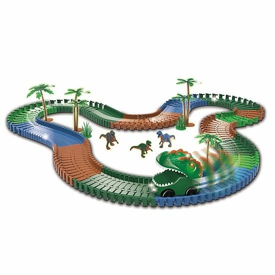 New โค๏ธ Unbranded Magic Tracks Dino Chompers Dinosaur Cart And Track Playset ๐ - Image 2