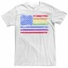 Buy 🤩 Unbranded Big & Tall American Rainbow Flag Watercolor Pride Tee 💯