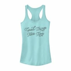 Promo ❤️ Unbranded Juniors' "Good Things Take Time" Script Tank Top 🥰
