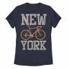 Outlet 🥰 Unbranded Juniors' New York Orange Line Bicycle Graphic Tee 😍