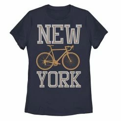 Outlet 🥰 Unbranded Juniors' New York Orange Line Bicycle Graphic Tee 😍
