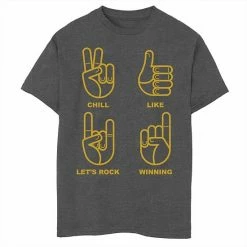 Budget 👏 Unbranded Boys 8-20 Cool Hand Signs Graphic Tee ⌛