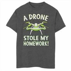 Brand new 😉 Unbranded Boys 8-20 Drone Stole My Homework Graphic Tee 🎉
