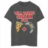 New 🛒 Unbranded Boys 8-20 Trade Sister For Pizza And Games Graphic Tee 👍