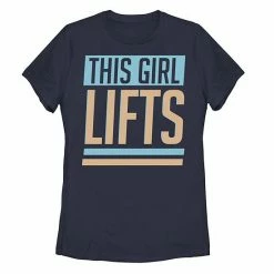 New 👍 Unbranded Juniors' Workout Apparel This Girl Lifts Text Graphic Tee 👍