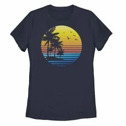 Hot Sale 💯 Unbranded Juniors' Palm Tree Sunset Silhouette Graphic Tee 😍