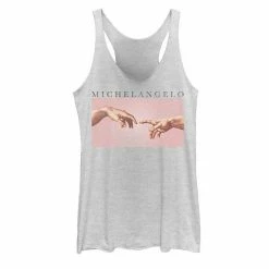 Hot Sale 🧨 Unbranded Juniors' Michelangelo "The Creation Of Adam" Tank Top ❤️