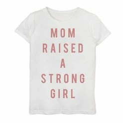 Promo 🎉 Unbranded 👧 Girls 7-16 Strong Girl Raised Text Tee Athletic Heather ✔️