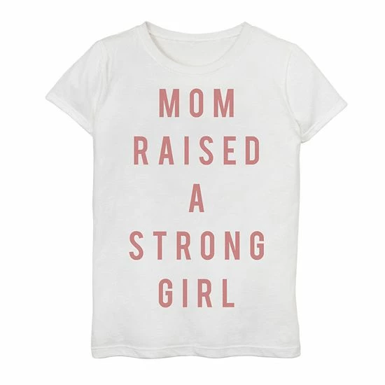 Promo ๐ Unbranded ๐ง Girls 7-16 Strong Girl Raised Text Tee Athletic Heather โ๏ธ
