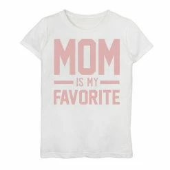 Cheapest 🌟 Unbranded 👧 Girls 7-16 Mom Is My Favorite Bold And Pink Graphic Tee 👍