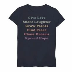 Budget 😀 Unbranded 👧 Girls 7-16 Fifth Sun Love List Graphic Tee Navy 🔔