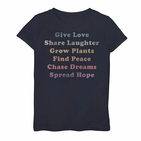 Budget 😀 Unbranded 👧 Girls 7-16 Fifth Sun Love List Graphic Tee Navy 🔔