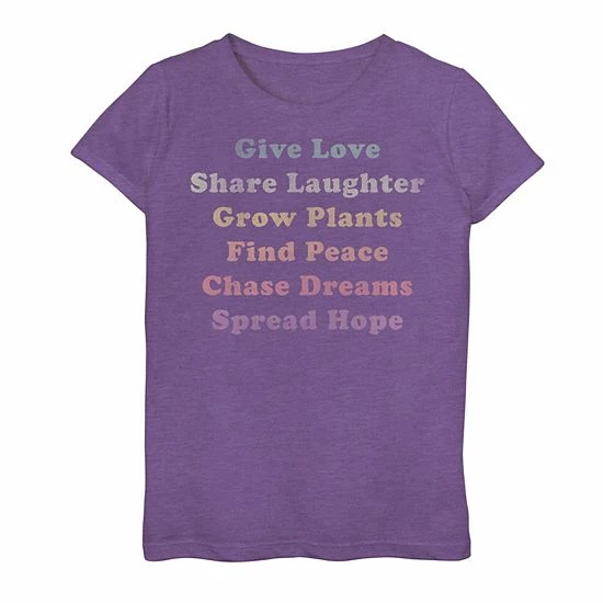 Budget 😀 Unbranded 👧 Girls 7-16 Fifth Sun Love List Graphic Tee Navy 🔔 - Image 2