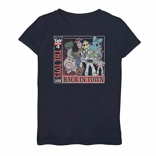 Budget ✔️ Unbranded 👧 Girls 7-16 Disney / Pixar Toy Story 4 "Back In Town" Graphic Tee Black 💯 - Image 2