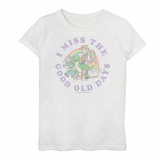 Hot Sale 😍 Unbranded 👧 Girls 7-16 Disney / Pixar Toy Story "Good Old Days" Graphic Tee White 🎉 - Image 3