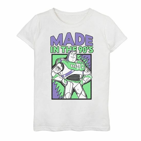 Hot Sale ⌛ Unbranded 👧 Girls 7-16 Disney / Pixar Toy Story 4 Buzz "Made In The 90's" Graphic Tee Black 🔥