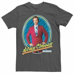 Budget 💯 Unbranded Men's Anchorman Ron Burgundy Stay Classy Framed Portrait Graphic Tee 💯