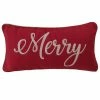 New 🎁 Unbranded Levtex Home Yuletide "Merry" Oblong Throw Pillow ⭐