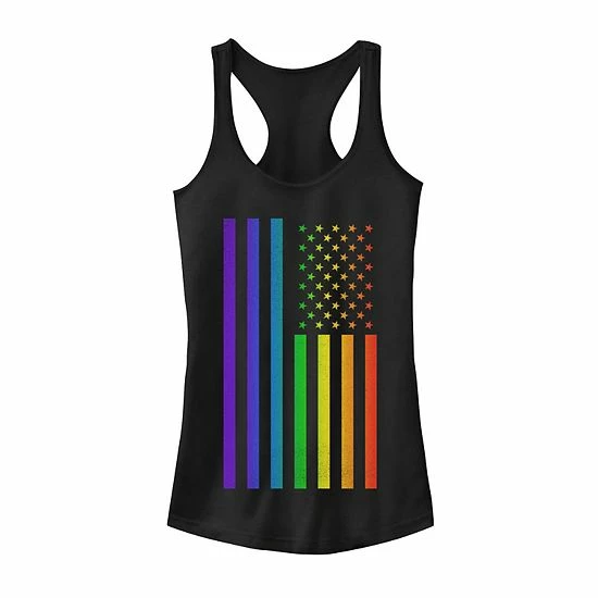 Best deal ๐ Unbranded Junior's Americana Rainbow Vertical Stars & Stripes Tank ๐