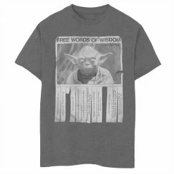 Cheap 😀 Unbranded Boys 8-20 Star Wars Words Of Wisdom Graphic Tee Charcoal Heather 🎉