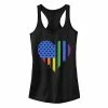 Cheap 🔥 Unbranded Juniors' Fifth Sun Rainbow Heart Flag Style Ideal Racerback Tank 👍