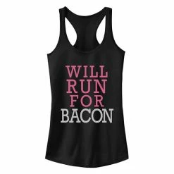 Outlet 🔔 Unbranded Juniors' Chin-Up Run For Bacon Ideal Racerback Tank 😍