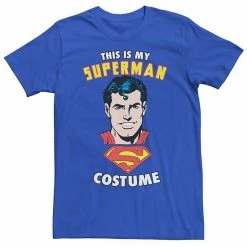 New 🥰 Unbranded Men's DC Comics Superman This Is My Costume Text Graphic Tee ✔️