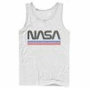 Promo 🧨 Unbranded Men's NASA Red Blue Stripe Minimal Logo Vintage Graphic Tank 😉